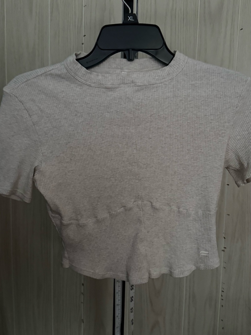 Fabletics Cream Ribbed‎ Knit Top